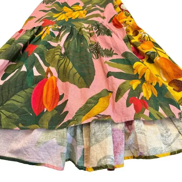 Farm Rio Mixed Print Midi Wrap Dress Small NWT - Picture 10 of 16